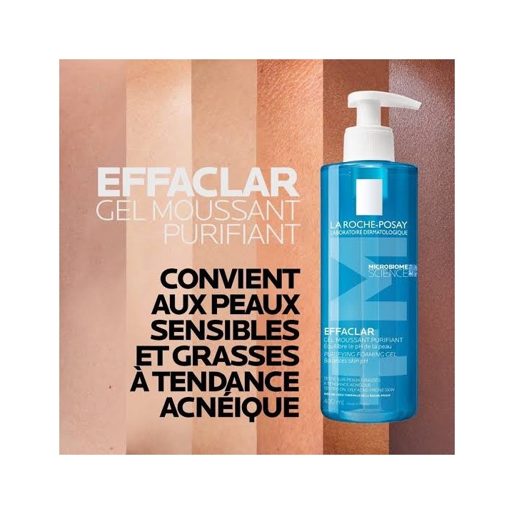 EFFACLAR Gel Moussant Purifiant La Roche-Posay | Parapharmacie Mohammedia